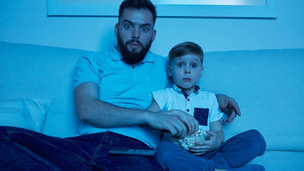 Watching scary TV