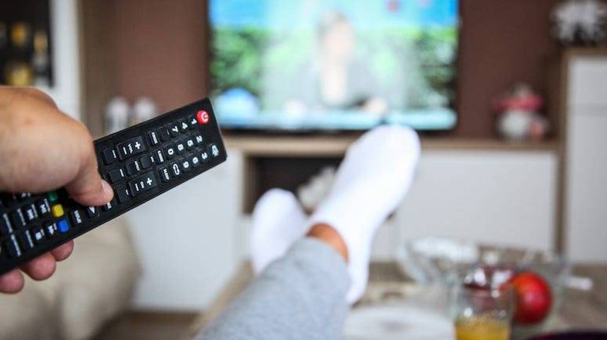 Watching TV, Relaxing, Living Room, Remote