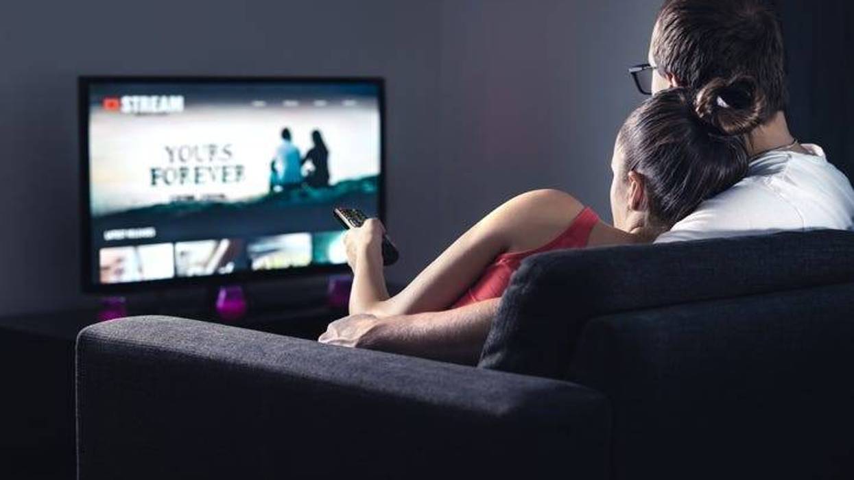watching TV
