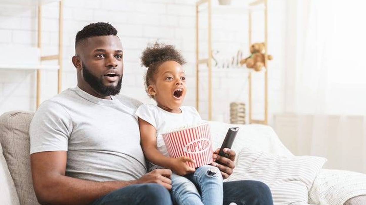 watching tv