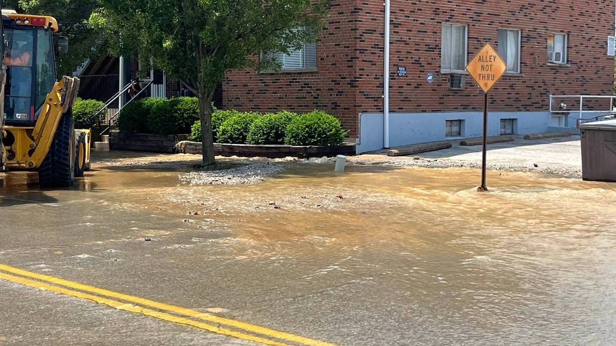 Water main break near Lansdowne and Chippewa