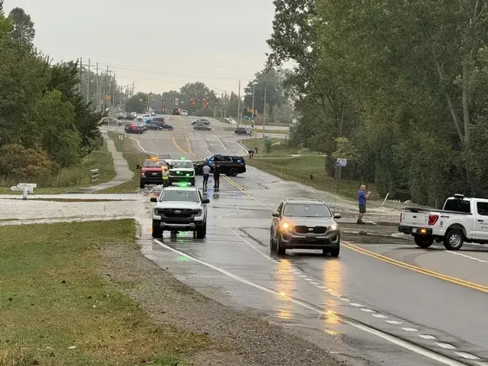 water main break scene
