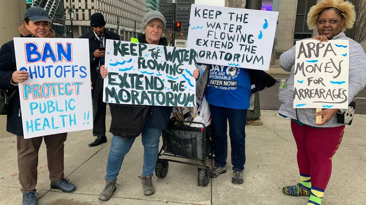 Water protesters in Detroit