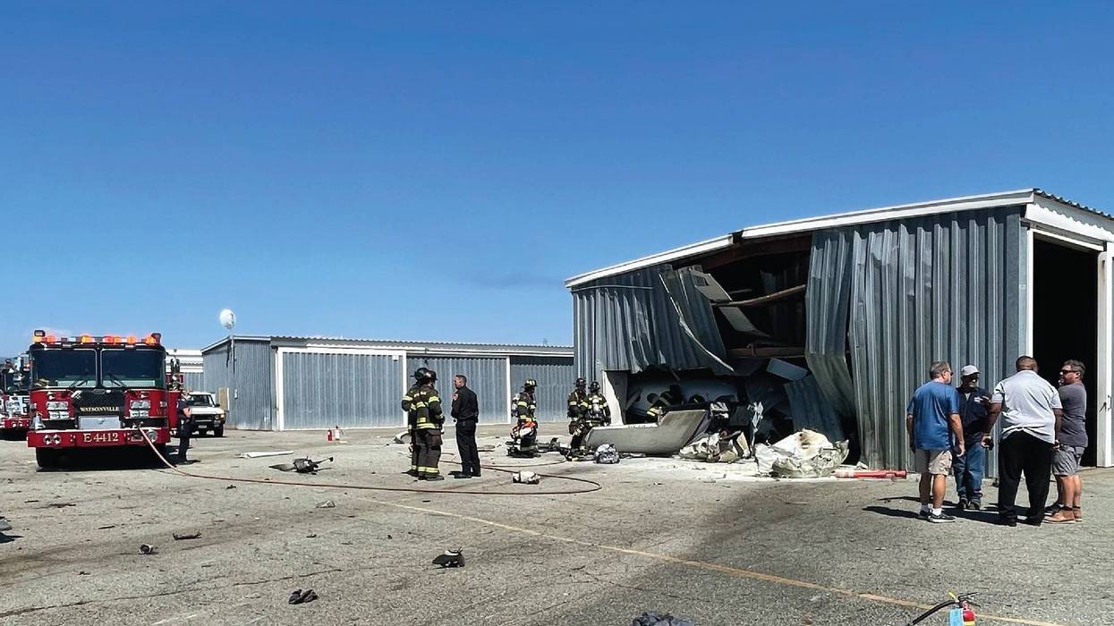 Watsonville Fire Department and Watsonville Police Department investigate multi-plane crash at Watsonville Municipal Airport.