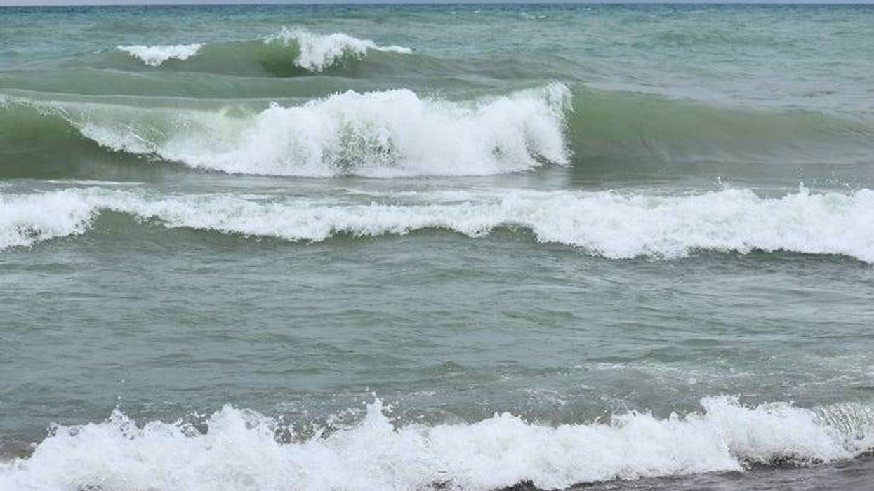 waves on Lake Michigan