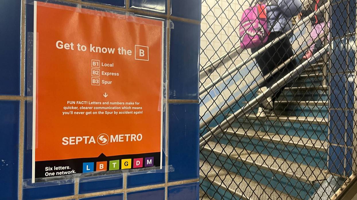 Wayfinding informational sheet inside Wayoming Station.