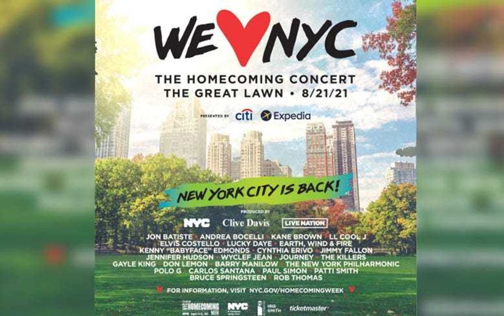 We Love NYC concert poster