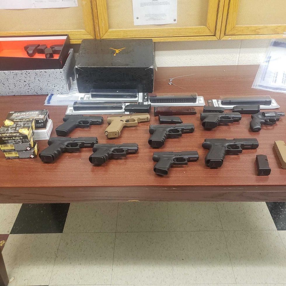 Weapons recovered from Yamil Torres-Rincon, who allegedly sold the firearms to undercover officers during four transactions between September and November of this year.