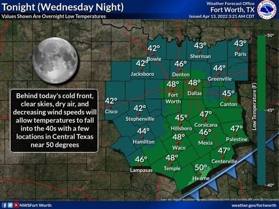 Wednesday night weather
