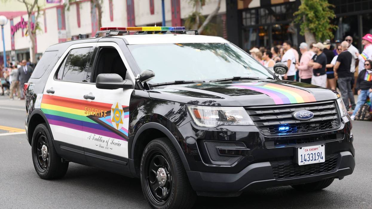 WEST HOLLYWOOD, CALIFORNIA - JUNE 02: Los Angeles Sheriff Department at the 2024 WeHo Pride Parade on June 02, 2024 in West Hollywood, California.