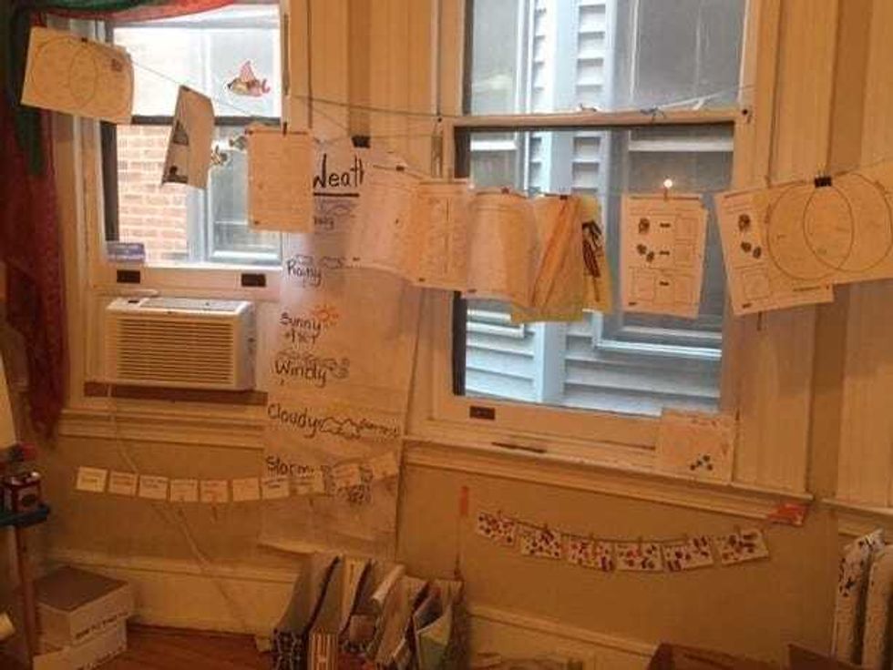 West Philly home schooling setup.