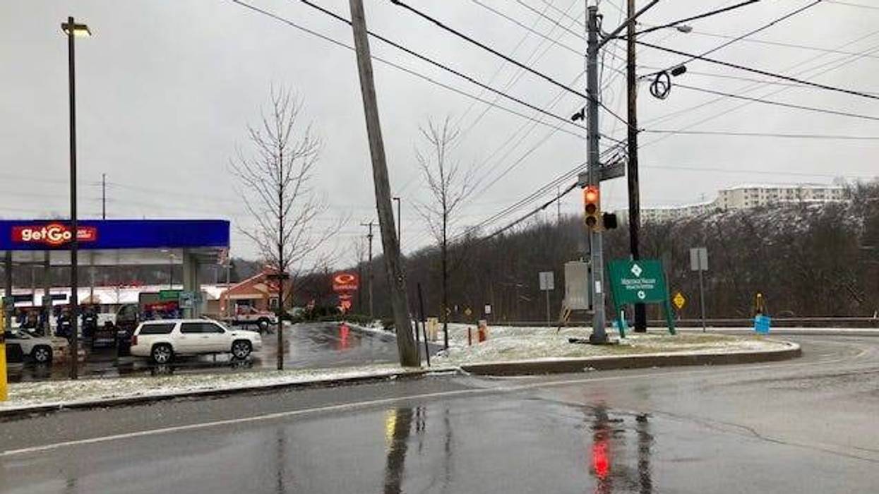 Wet roads in the Pittsburgh area