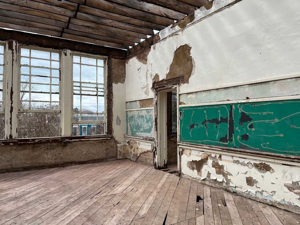 What remains inside is heavily water damaged