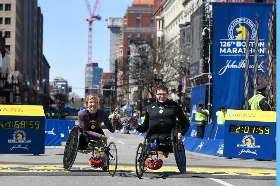 Wheelchair winners Manuela Schar and Daniel Romanchuk