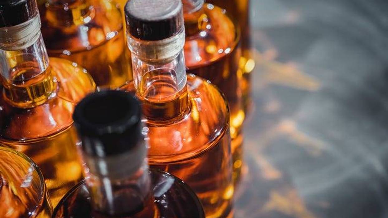 whiskey bottles
