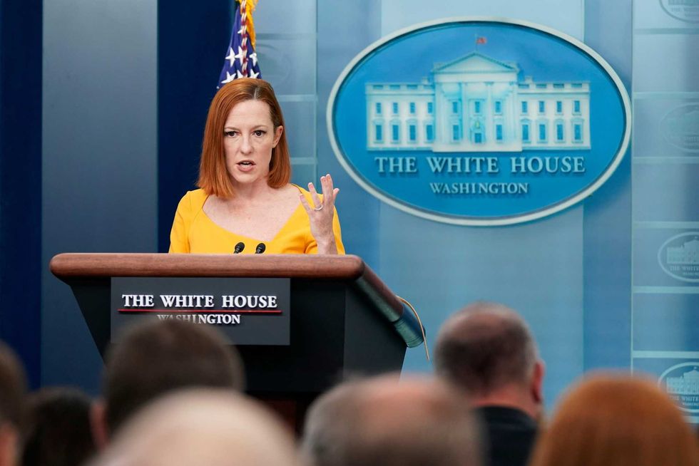 White House press secretary Jen Psaki speaks during a press briefing at the White House, Tuesday, March 15, 2022, in Washington