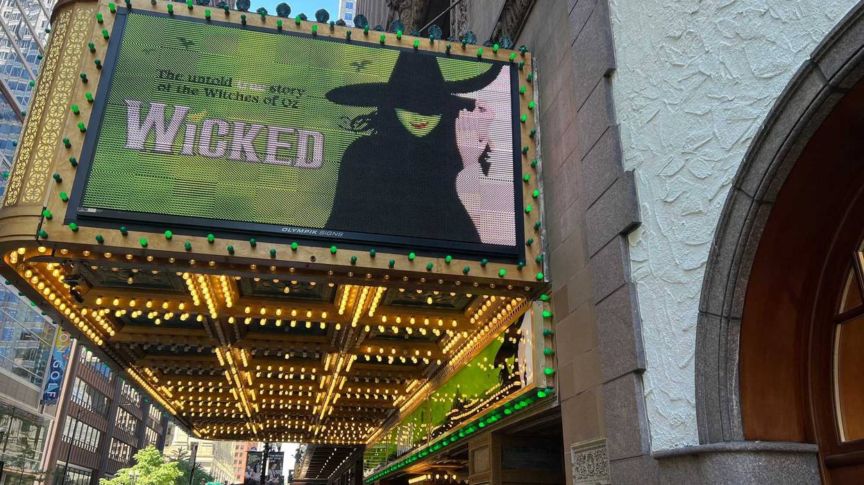 Wicked banner at Nederlander Theater