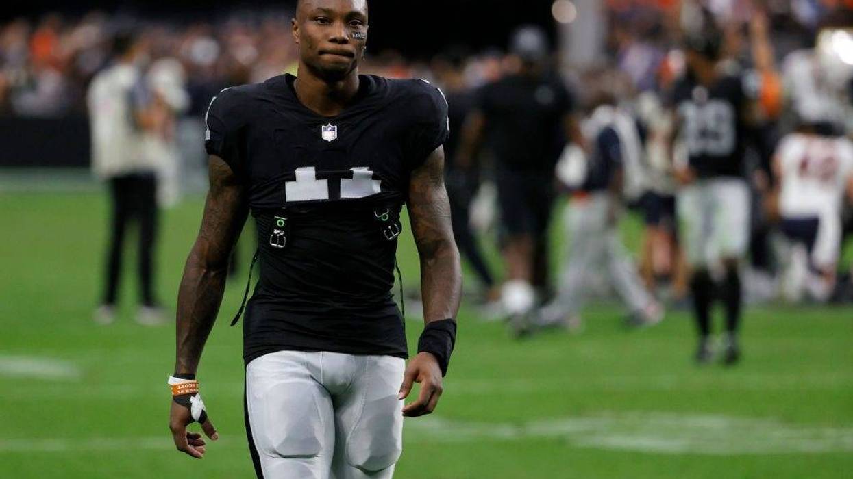 Wide receiver Henry Ruggs III #11 of the Las Vegas Raiders walks off the field on October 10, 2021.
