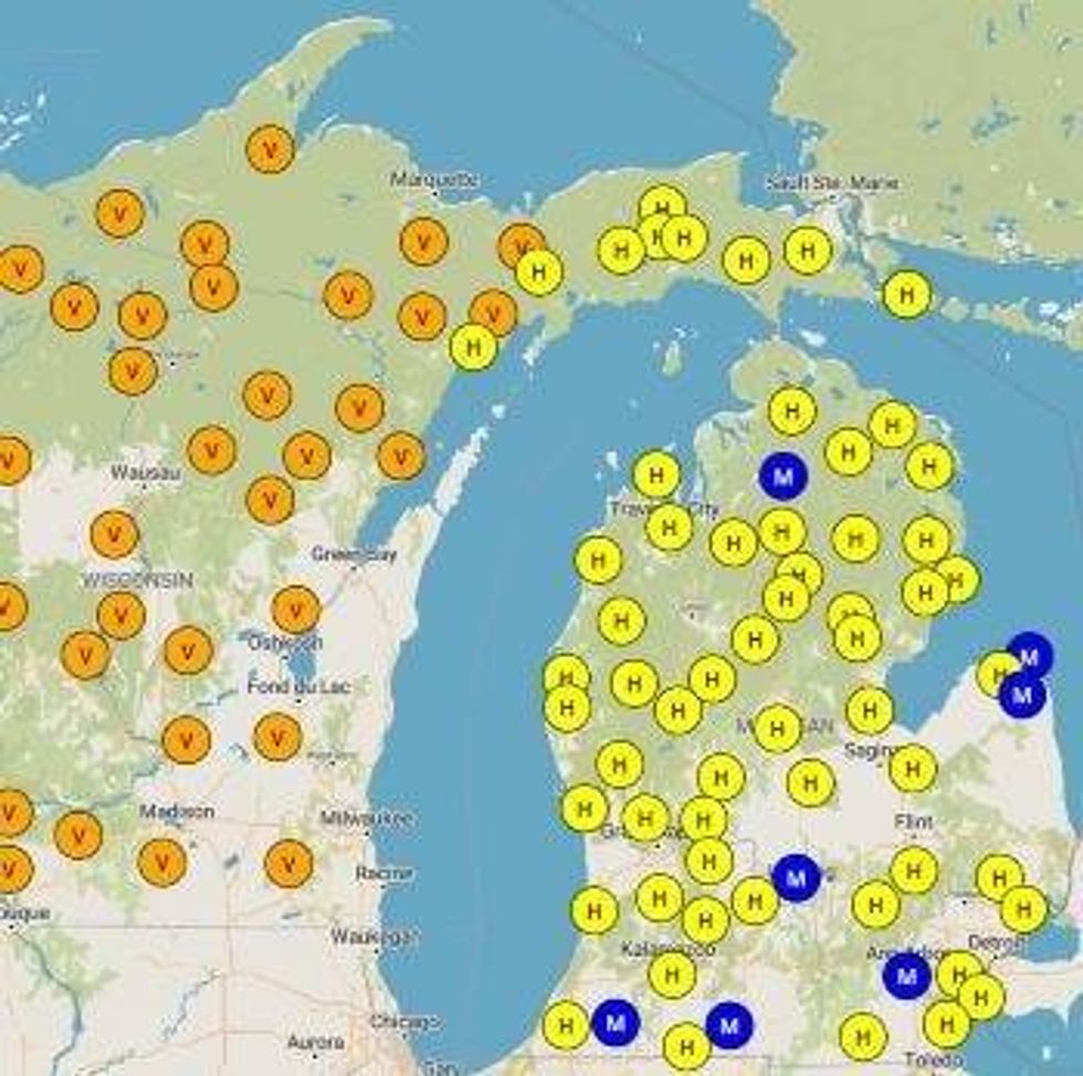 Wildfire danger by area