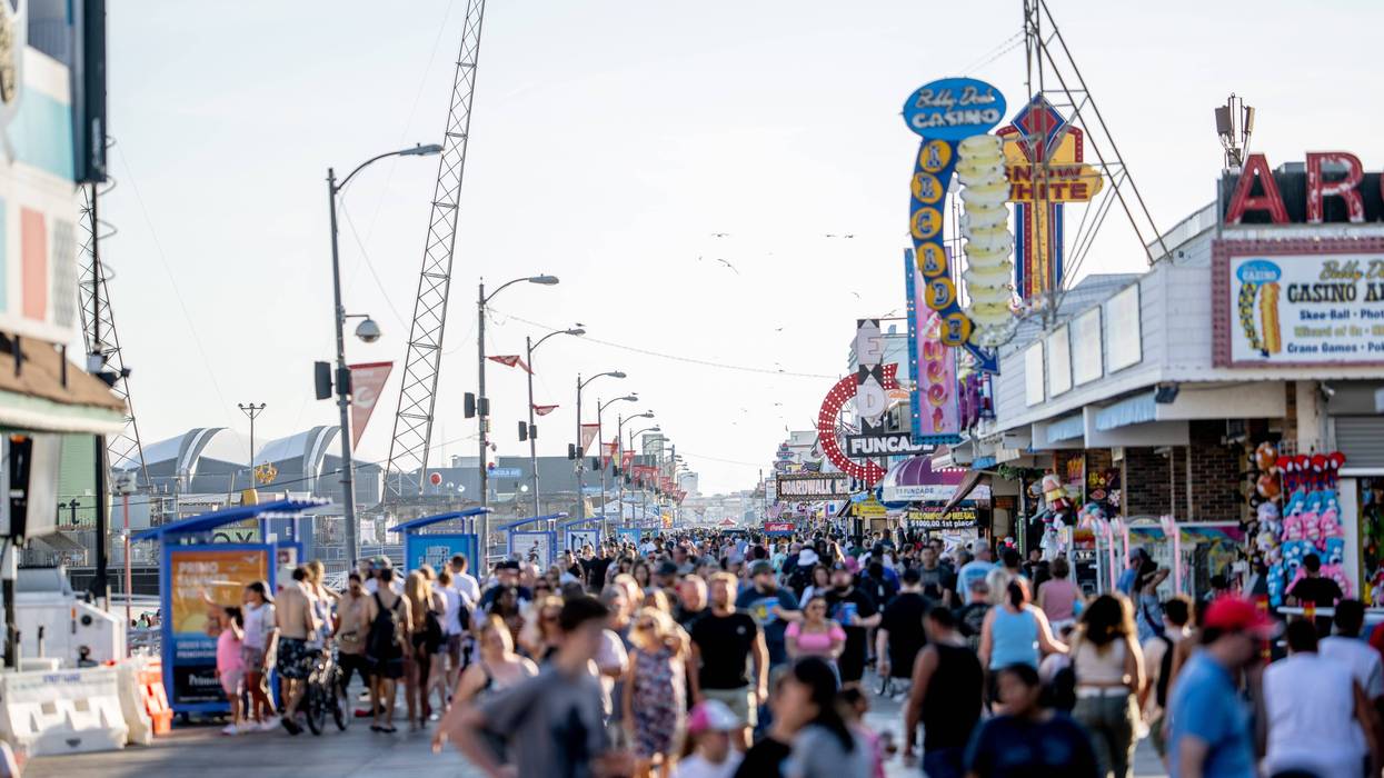 Wildwood boardwalk filled with visitors Labor Day Weekend 2022.