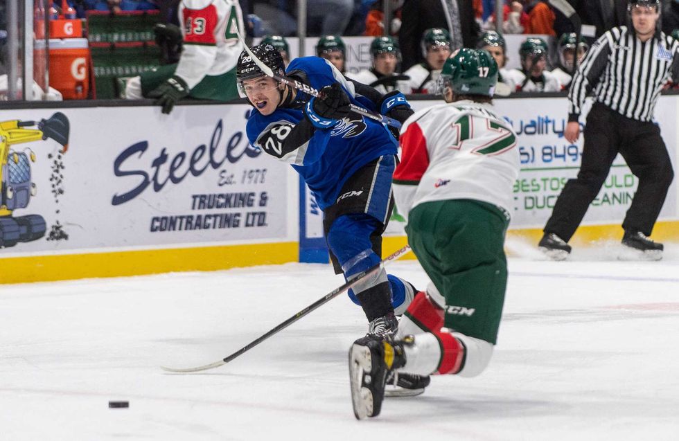 William Dufour takes a shot
