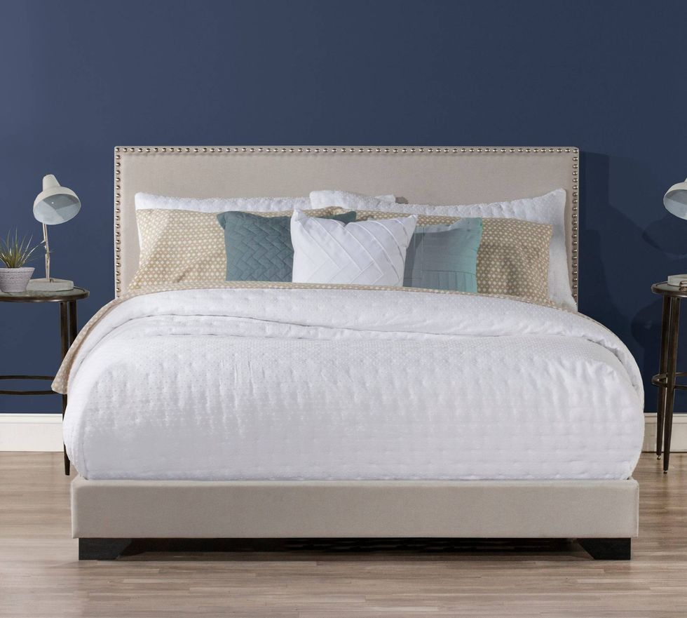 Willow Nailhead Trim Upholstered Queen Bed by Hillsdale Living Essentials