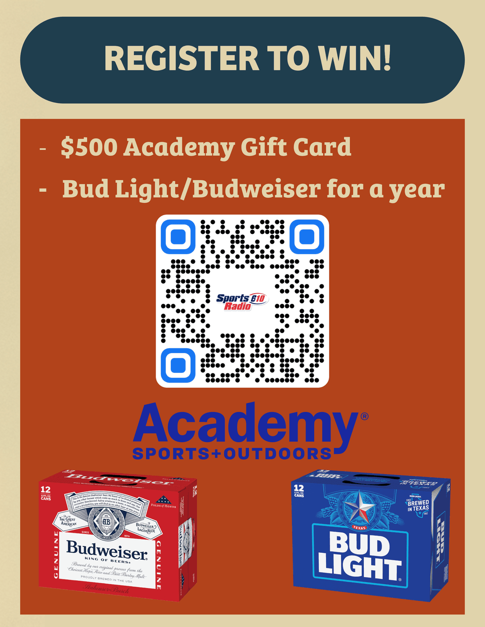 Win Bud Light/Budweiser for a year