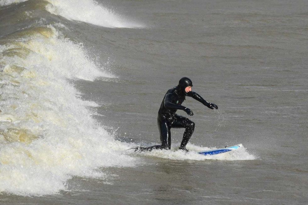 Winds were gusting to 60 on Lake Erie