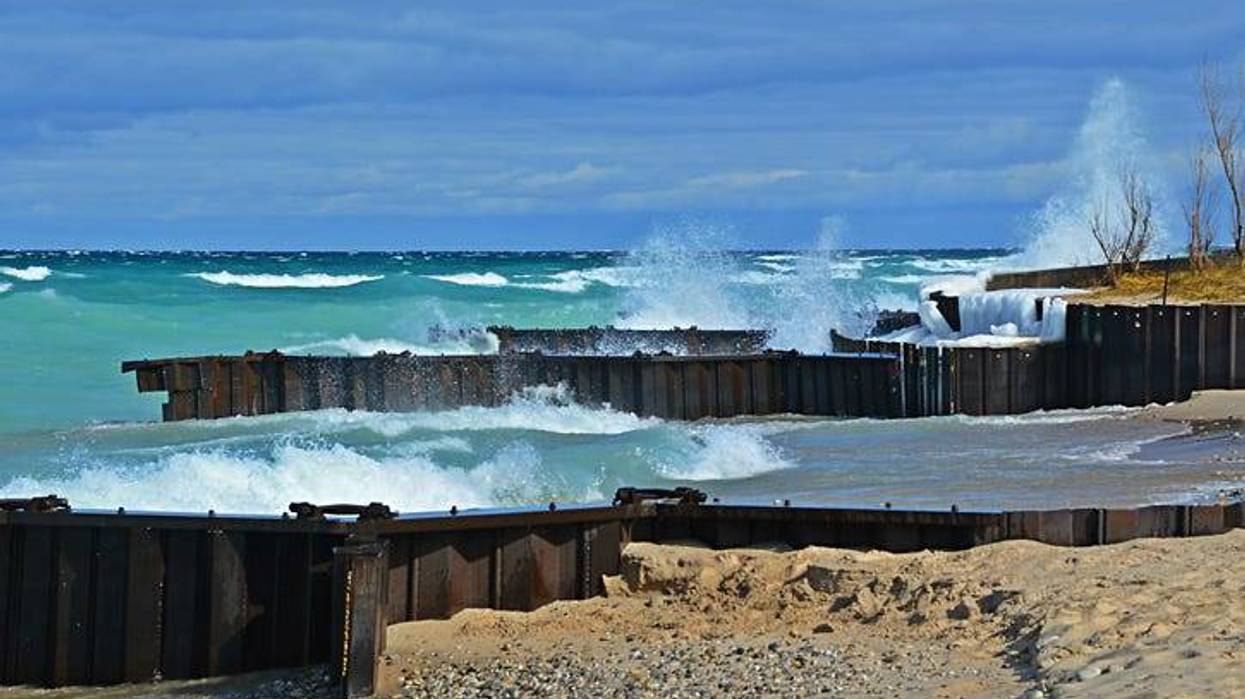 windy day on Lake Michigan