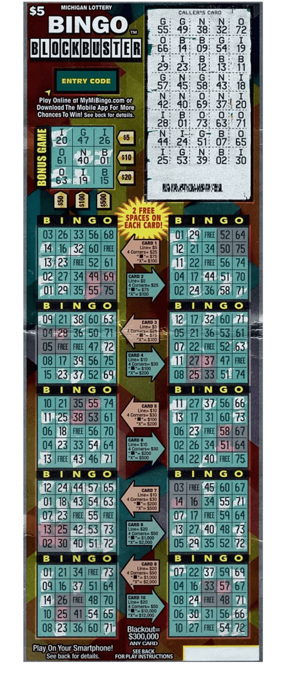 winning lottery ticket