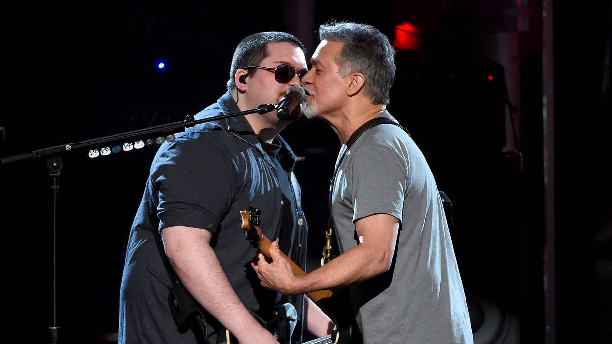 Wolfgang Van Halen and Eddie Van Halen