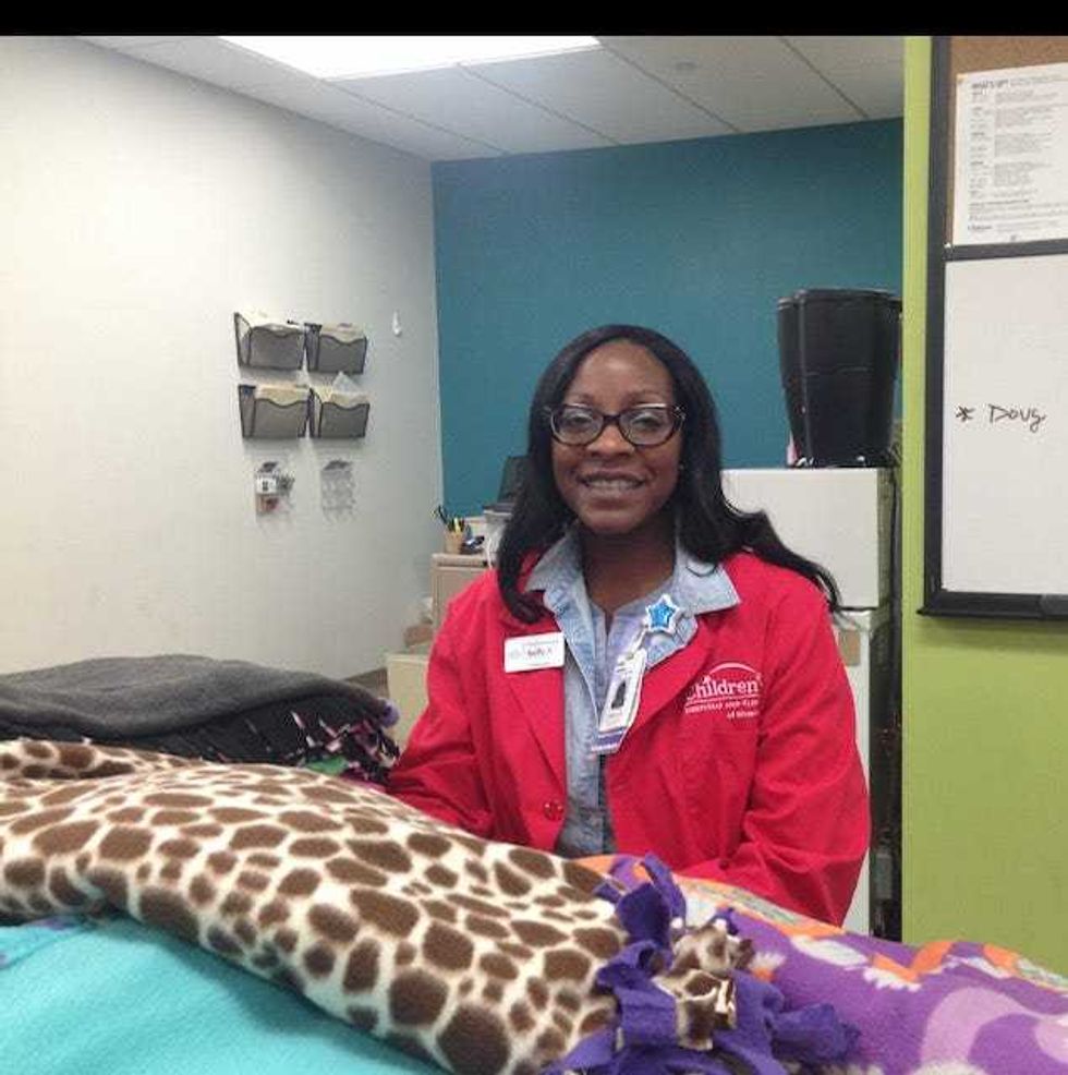 Wolle volunteering at Children