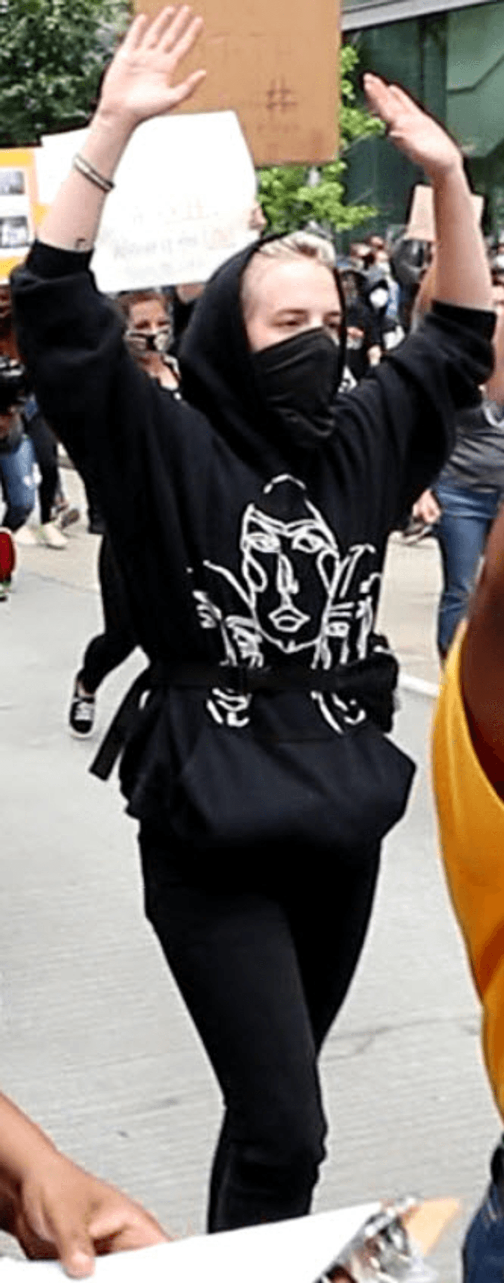Woman at May 30 protest in Pittsburgh
