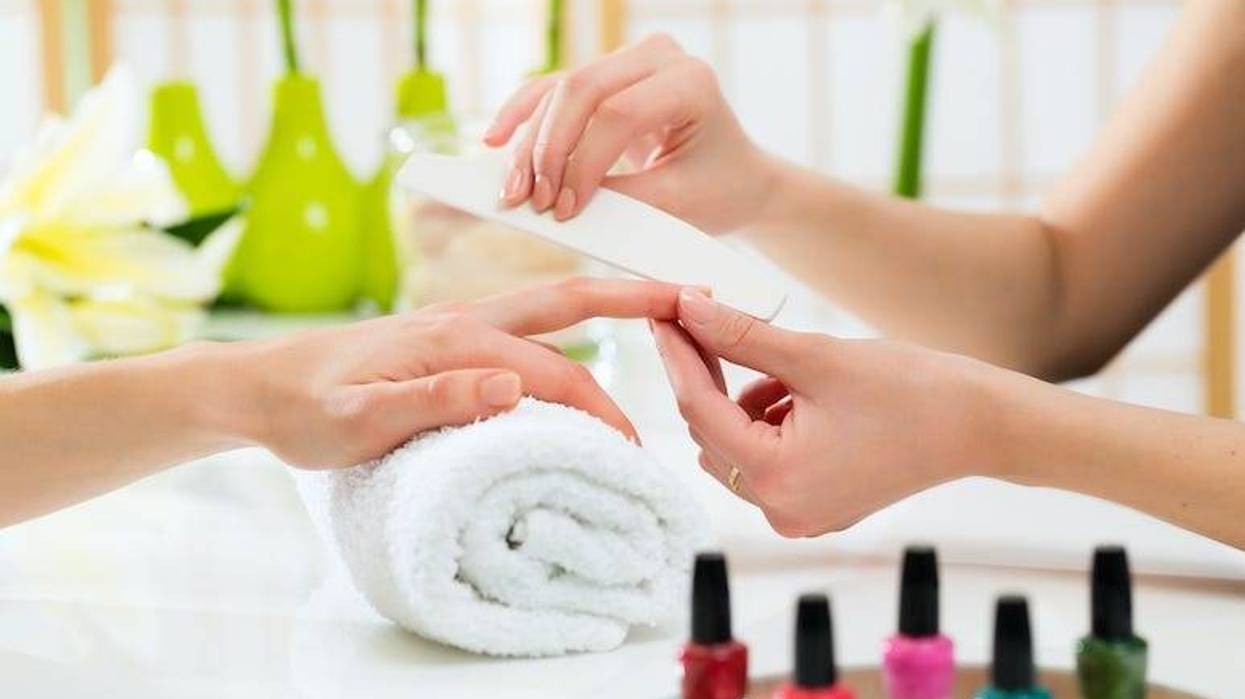 Woman, Nail Salon, Manicure