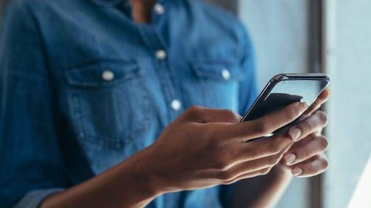 Woman using phone