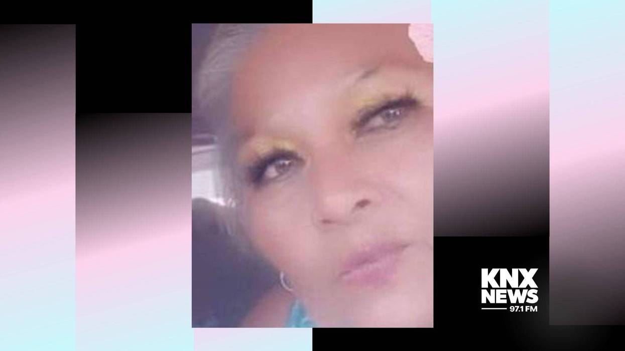 woman with gray hair and brown eyes
