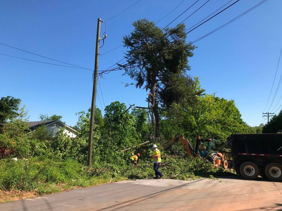 Workers Clearing Galphin Drive