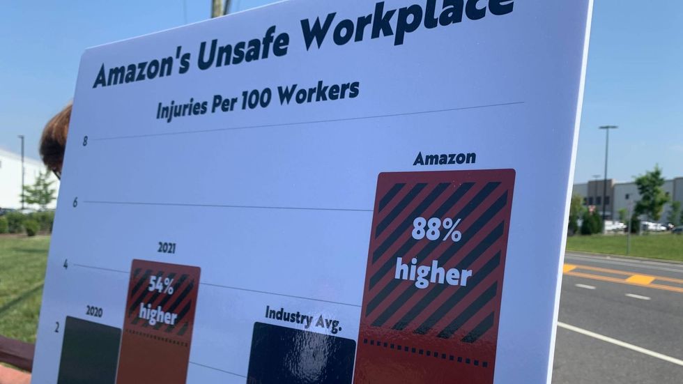 Workplace safety statistics about Amazon cited by U.S. Rep. Donald Norcross.