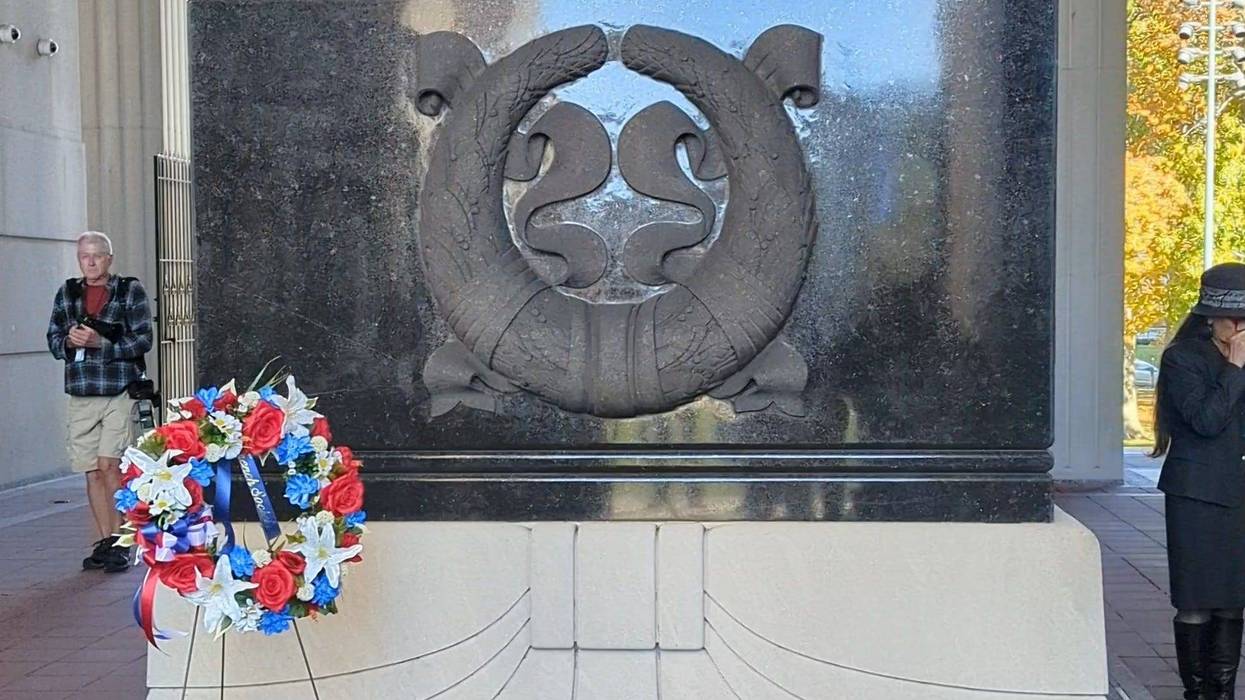 World War I cenotaph at Soldiers Memorial in St. Louis.