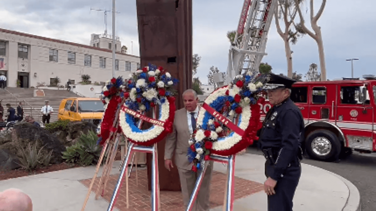 wreaths laid out