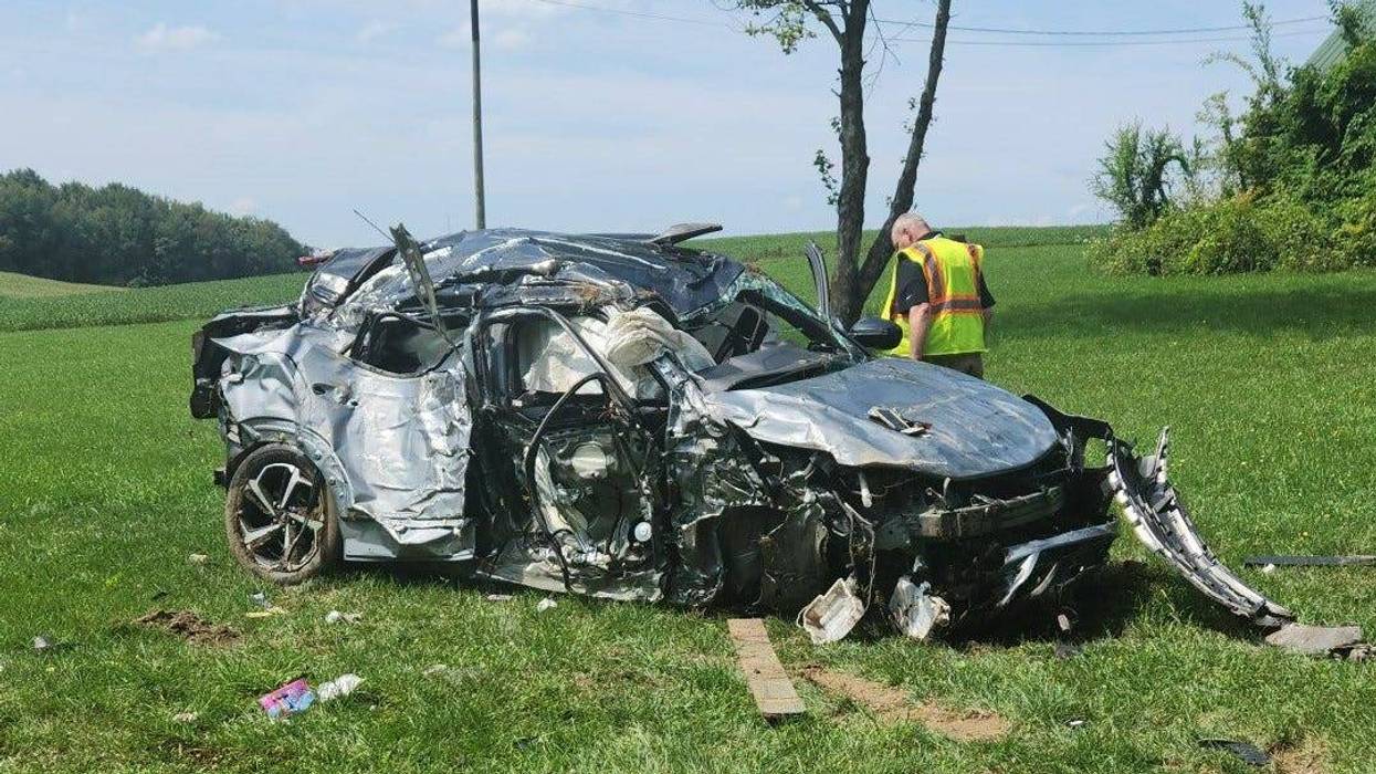 wrecked car Cass County fatal crash