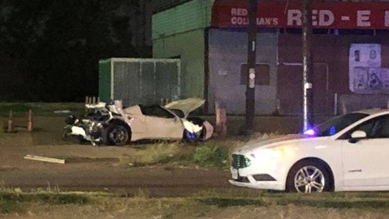 Wrecked Ferrari
