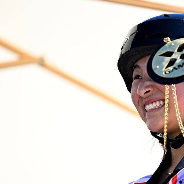 X Games athlete with medal