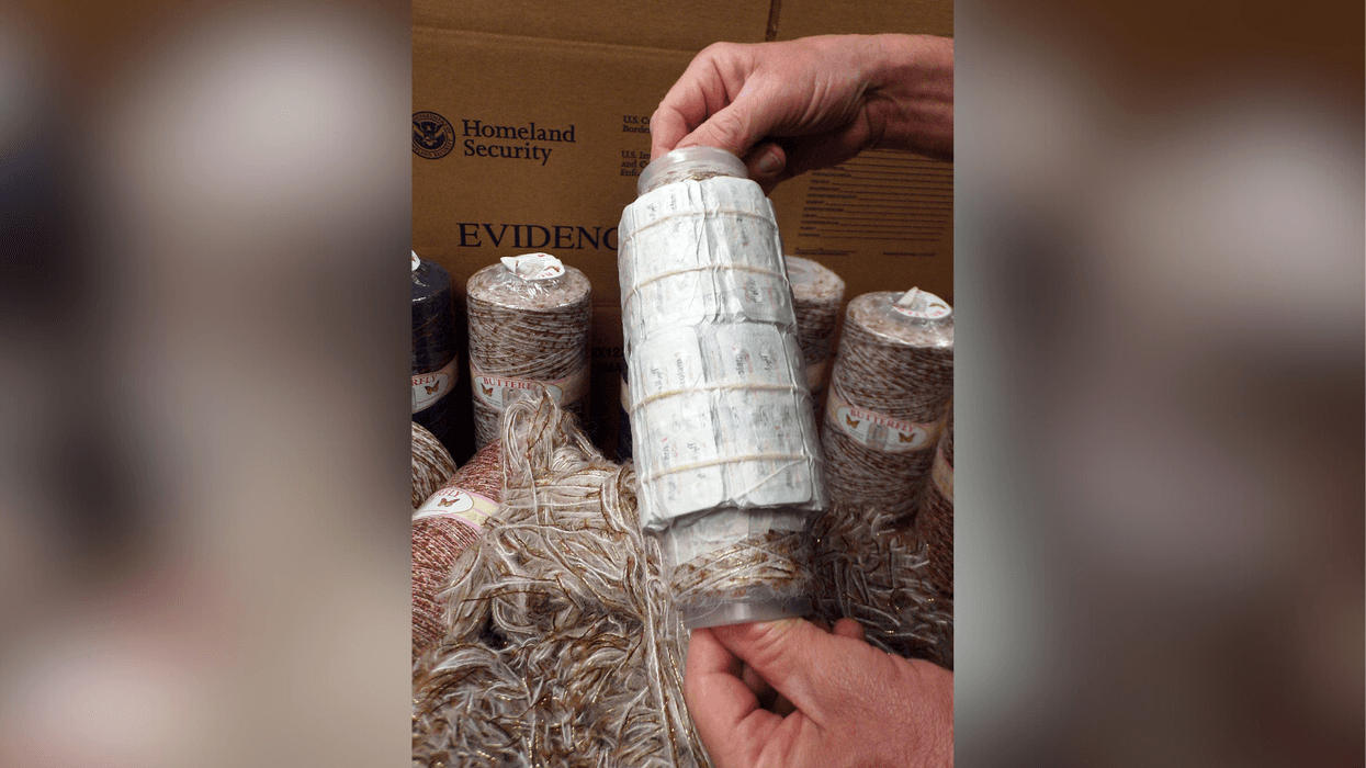 Xanax found inside spools of wool
