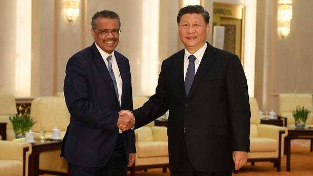 Xi Jinping and Tedros Adhanom