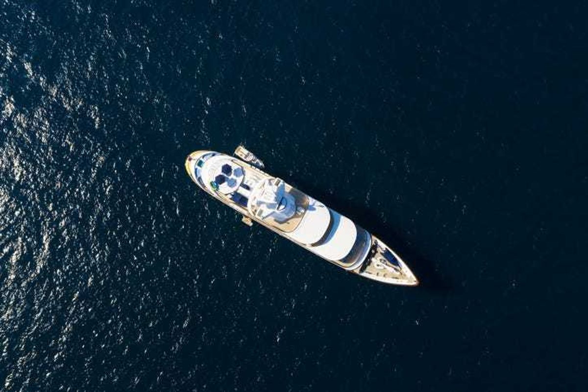 Yacht from above.