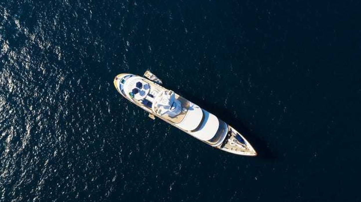 Yacht from above.