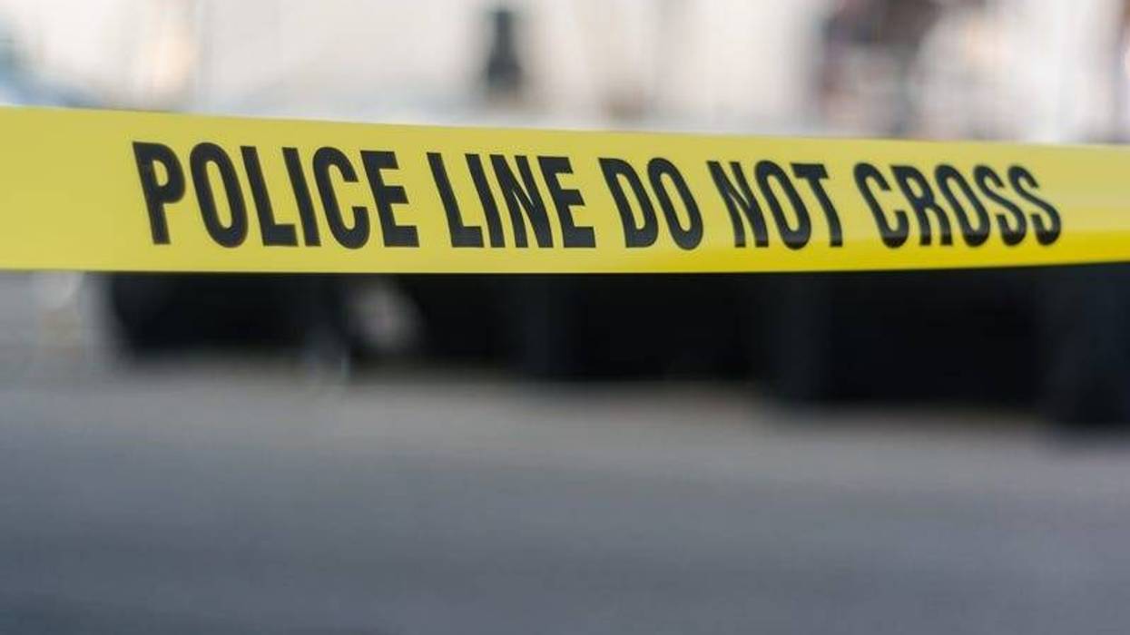 Yellow police line tape