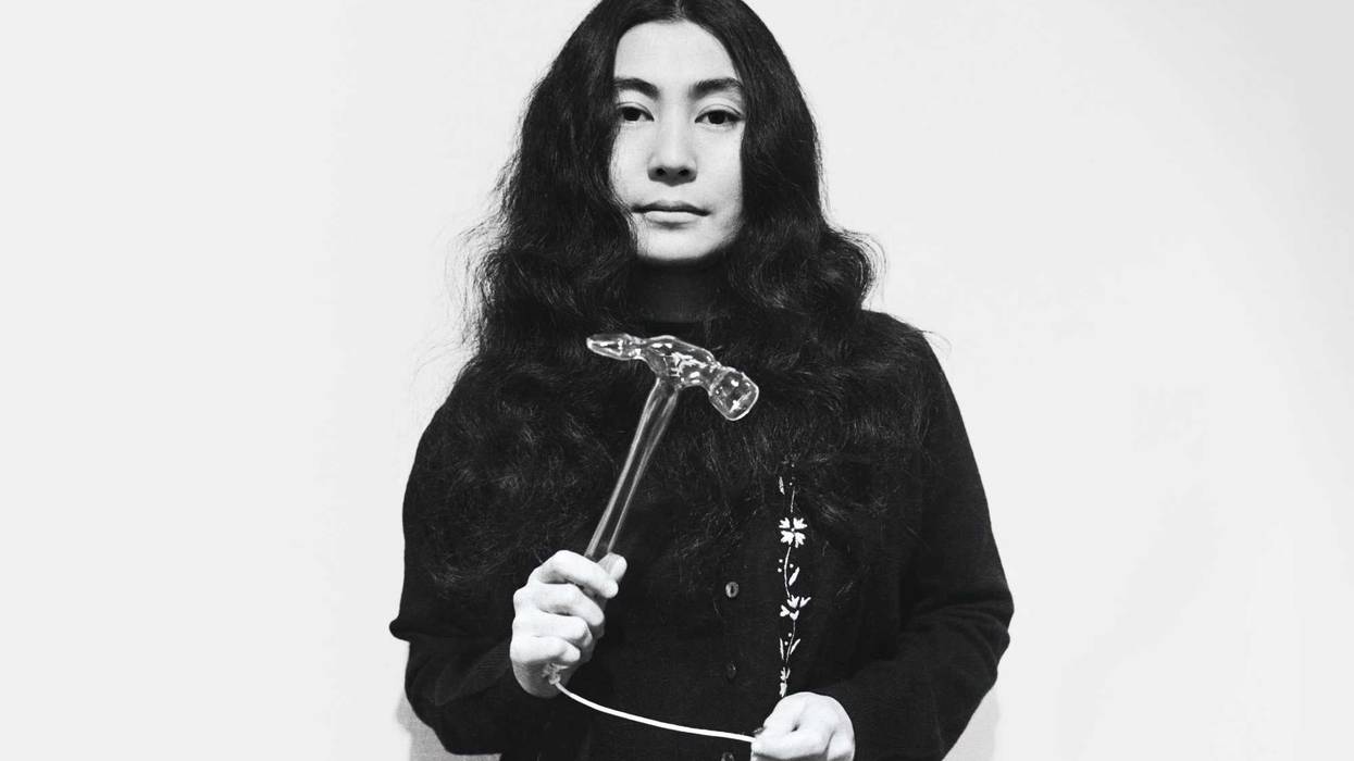 Yoko Ono with Glass Hammer, 1967. "Yoko Ono: Music of the Mind" opens at the Museum of Contemporary Art Saturday, Oct. 18.