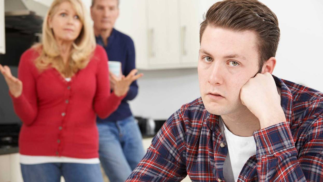 Young adult living with his parents.